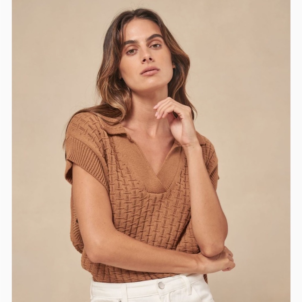 Little Lies Evelyn Knit Top Camel M/L Sweater Jumper